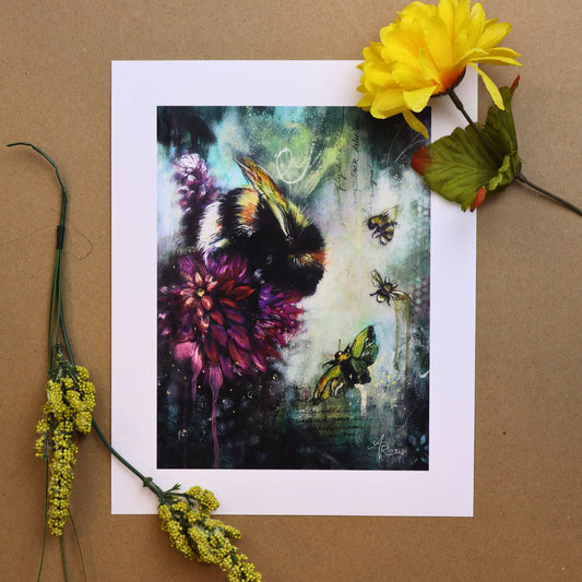Fly Little Bee Print