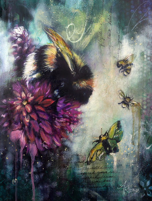 Fly Little Bee Print