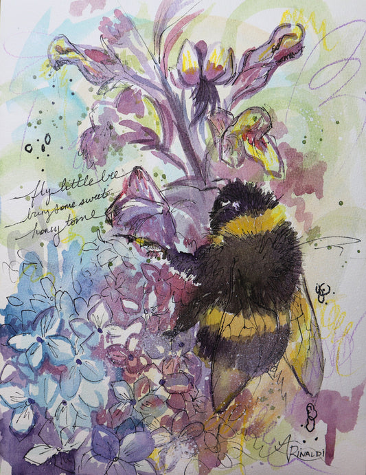 Dance in the Petals Watercolor Print