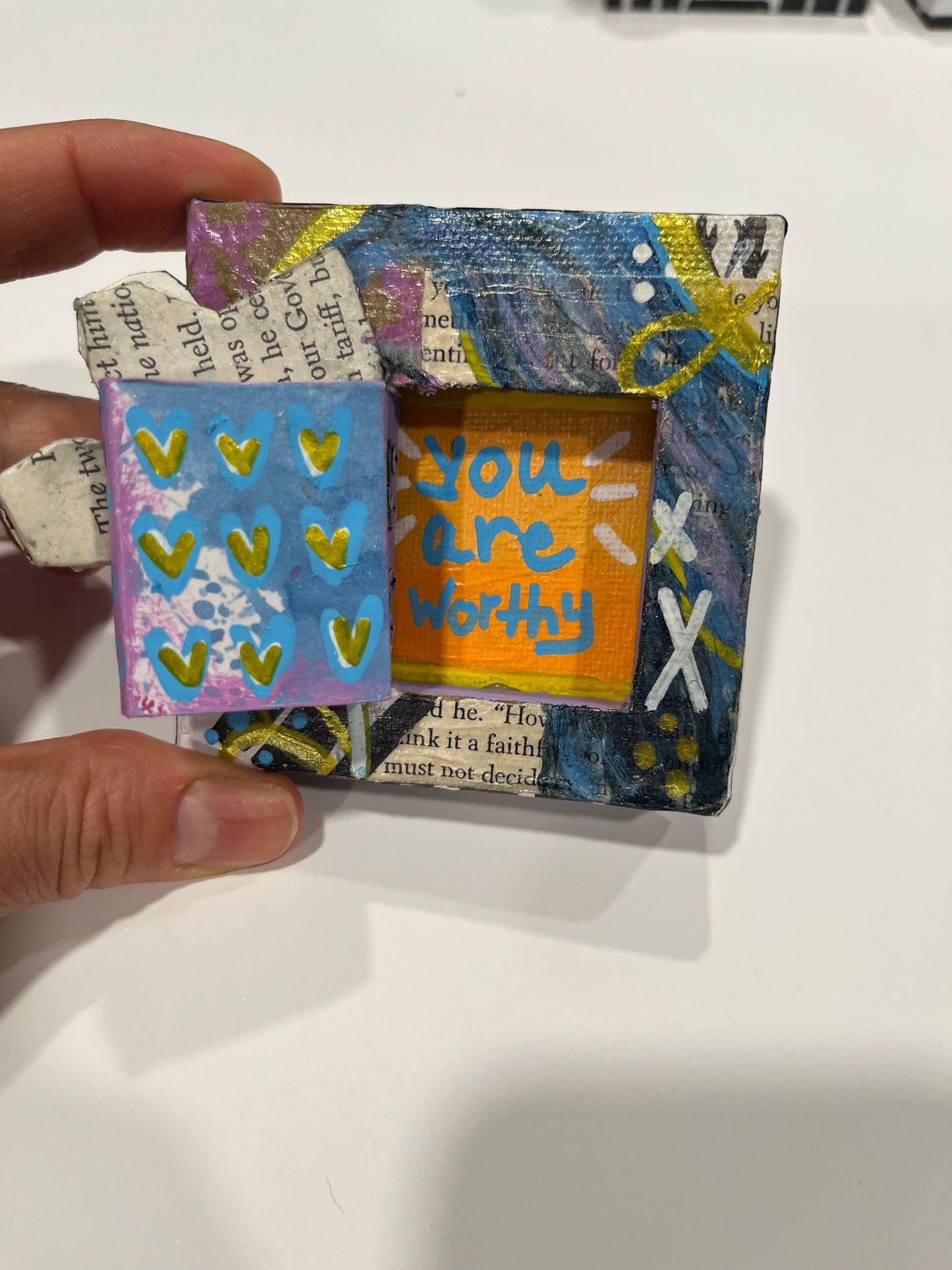You Are Worthy Hidden Secret Door Painting