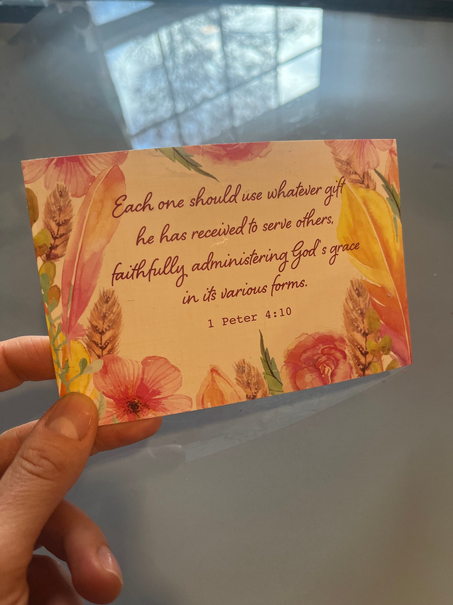 “Trust” - Sunflower Portrait Painting Prayer Card